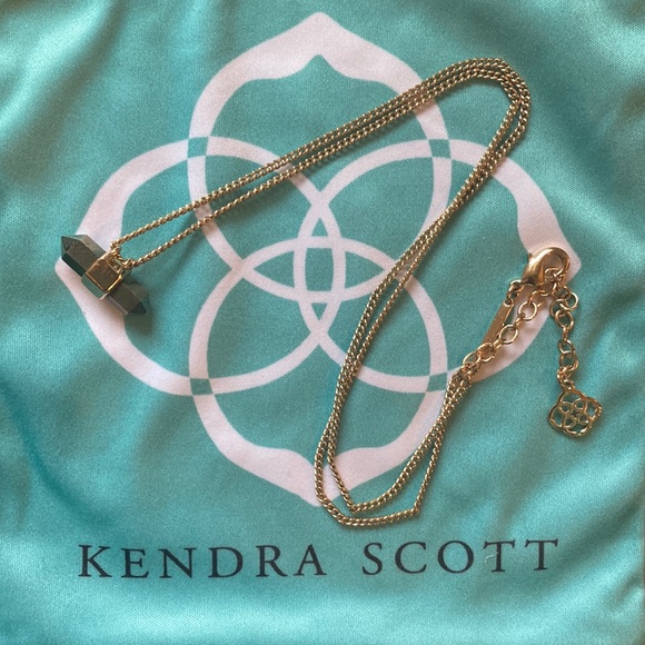 KENDRA SCOTT Amanda Pyrite + Rose Gold Necklace - Picture 4 of 7